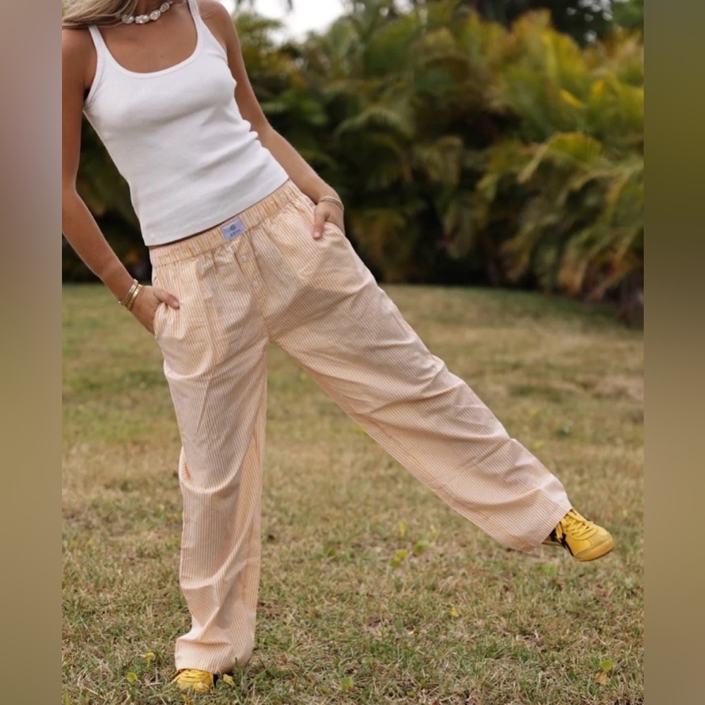 Parke Striped Boxer Pants, Size S